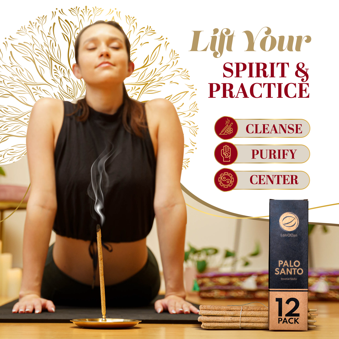 Palo Santo Incense Sticks Smudge Kit (12 Pack)