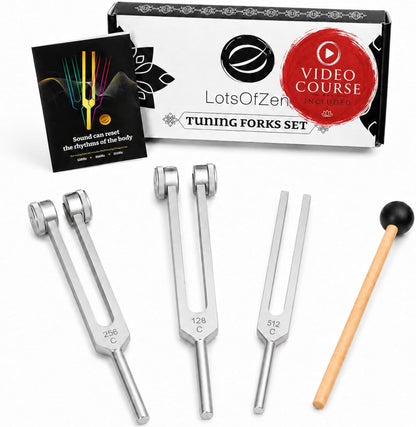 Tuning Forks Set (128Hz, 256Hz, 512Hz)