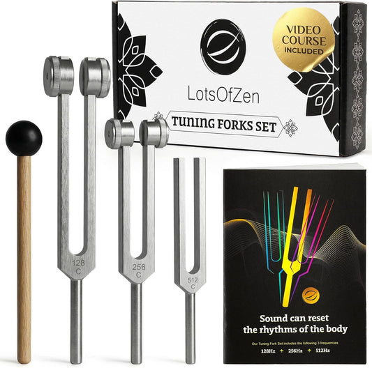 Tuning Forks Set (128Hz, 256Hz, 512Hz)