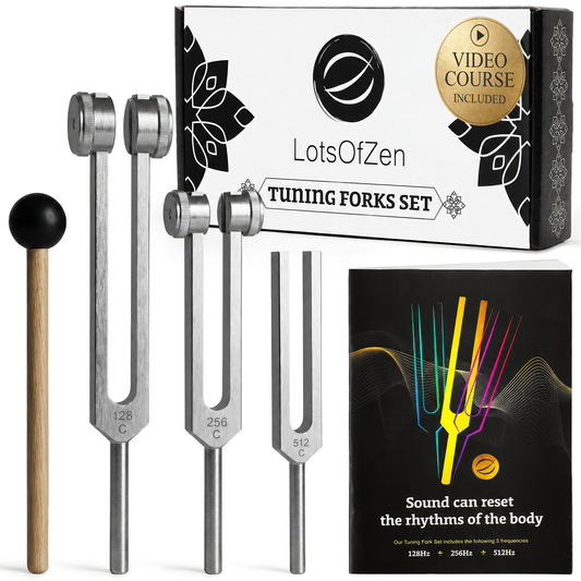 Tuning Forks for Healing Set (128 Hz, 256 Hz, 512 Hz)