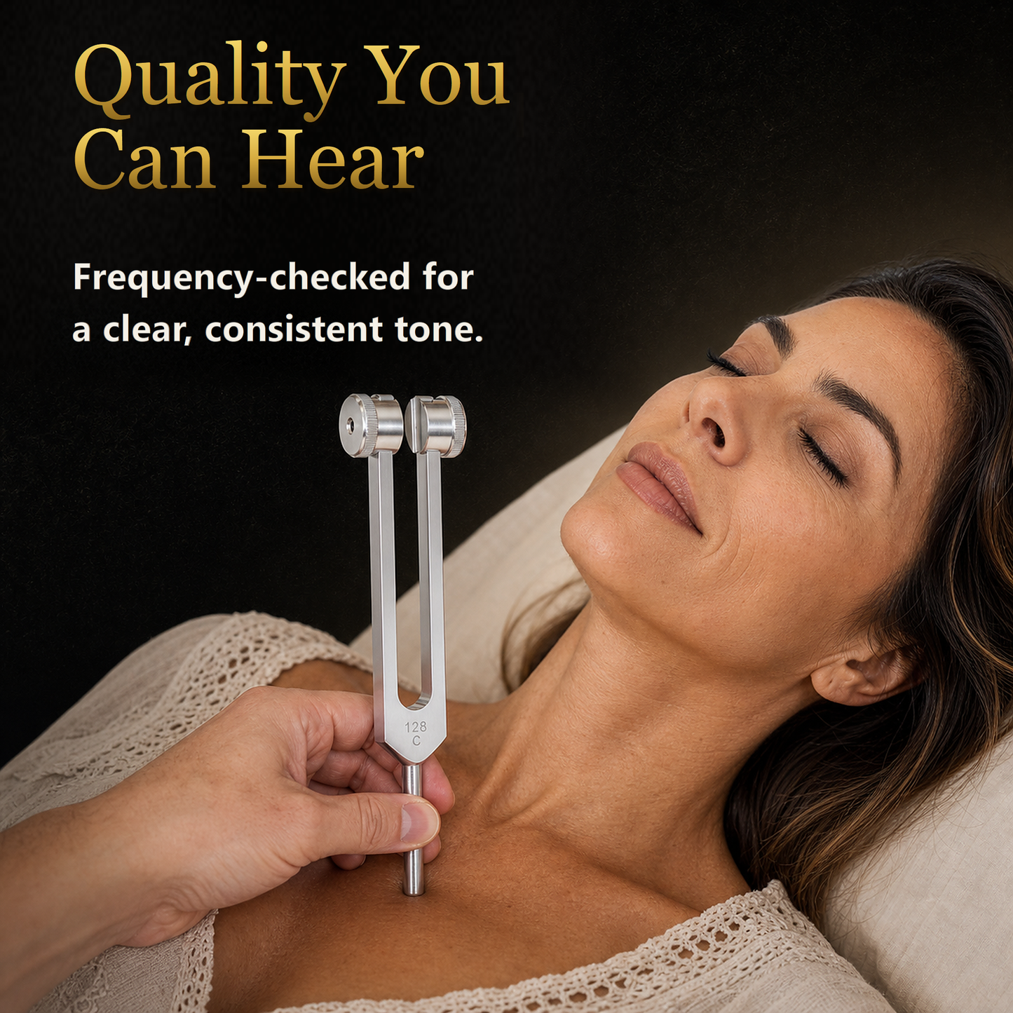 Essential Tuning Forks Set for Sound Healing (128Hz, 256Hz, 512Hz)