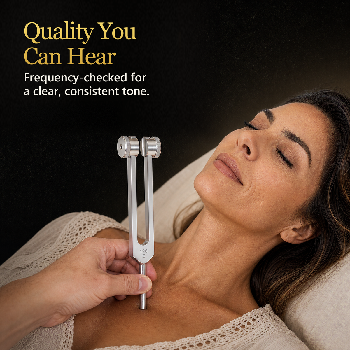 Tuning Forks for Healing Set (128 Hz, 256 Hz, 512 Hz)