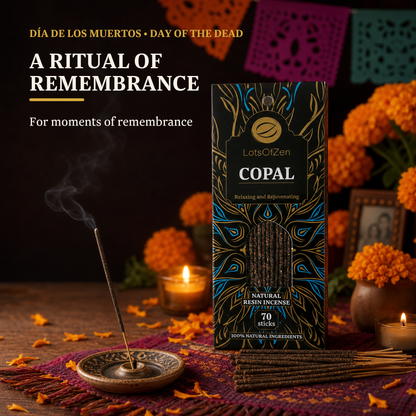 White Copal Incense Sticks (70 Count) - Long Burning, Charcoal-Free
