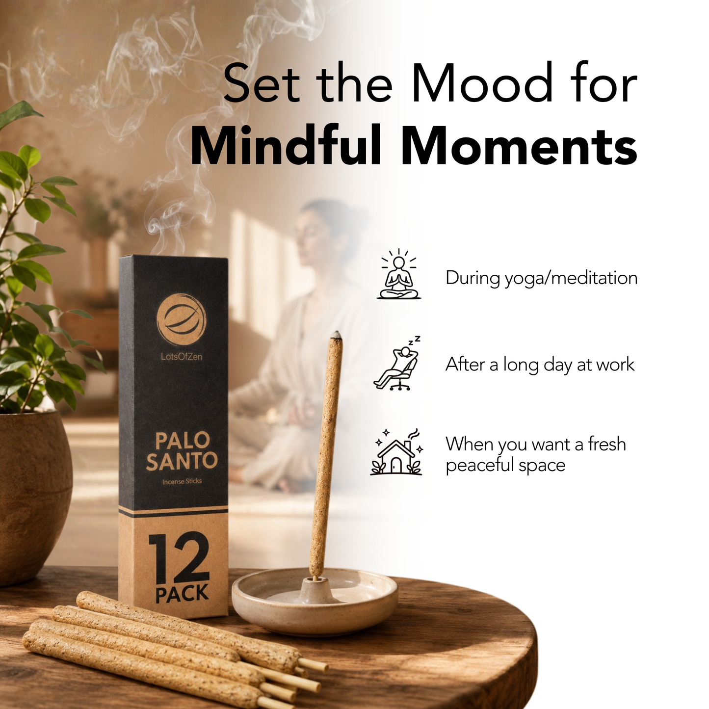 Palo Santo Incense Sticks Smudge Kit (12 Pack)
