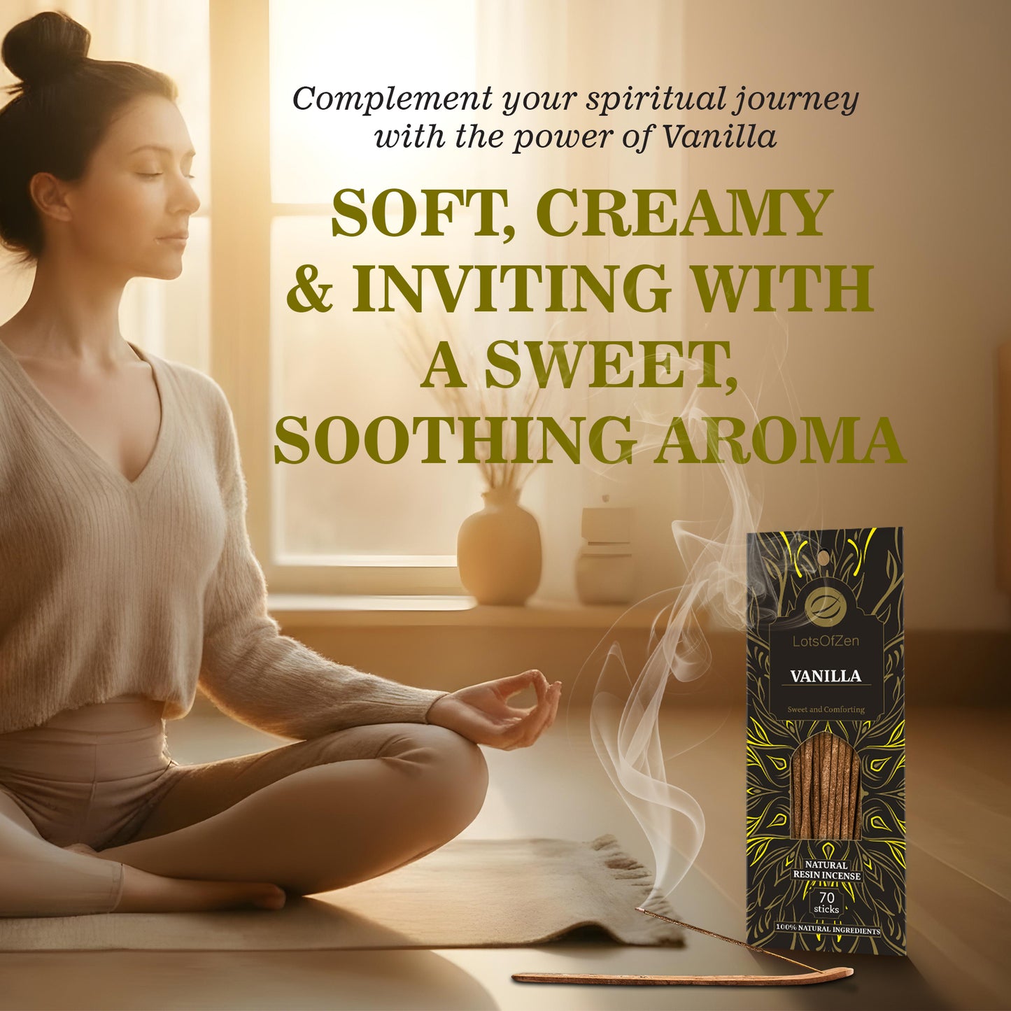 Vanilla Incense Sticks (70 Pack)