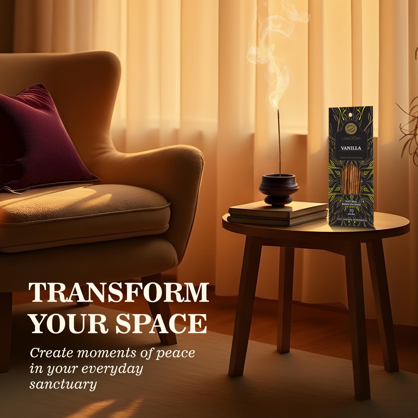 Vanilla Incense Sticks (70 Pack)