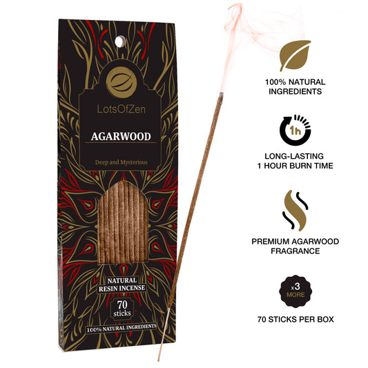 Agarwood Incense Sticks (70 Pack)