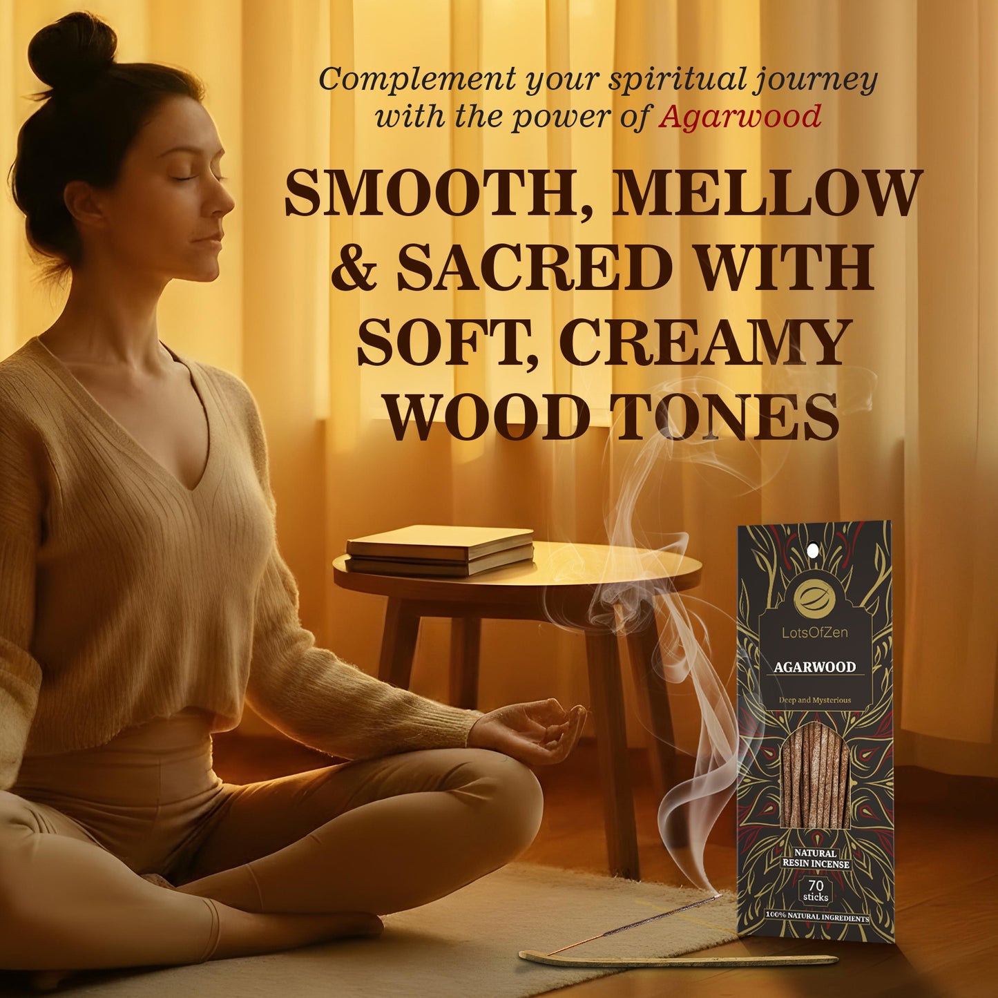 Agarwood Incense Sticks (70 Pack)