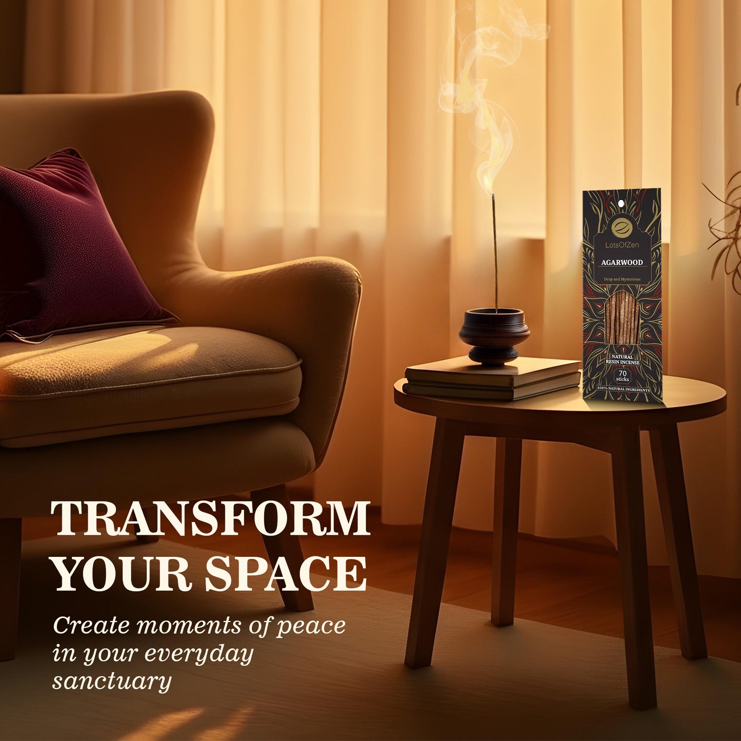 Agarwood Incense Sticks (70 Pack)