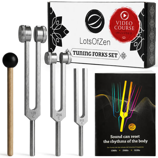 Tuning Forks Set (128Hz, 256Hz, 512Hz)